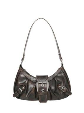 Women's Faux Leather Shoulder Bag Top Handle Buckle Hobo